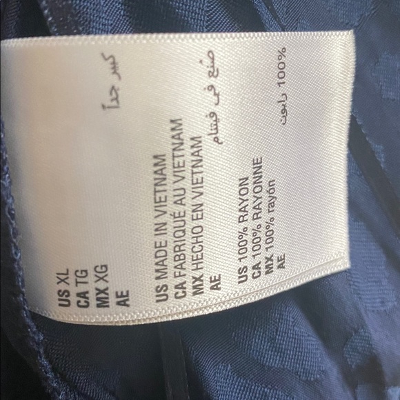 ON-34th XL blue jumpsuit animal print jacquard pattern - Picture 8 of 9